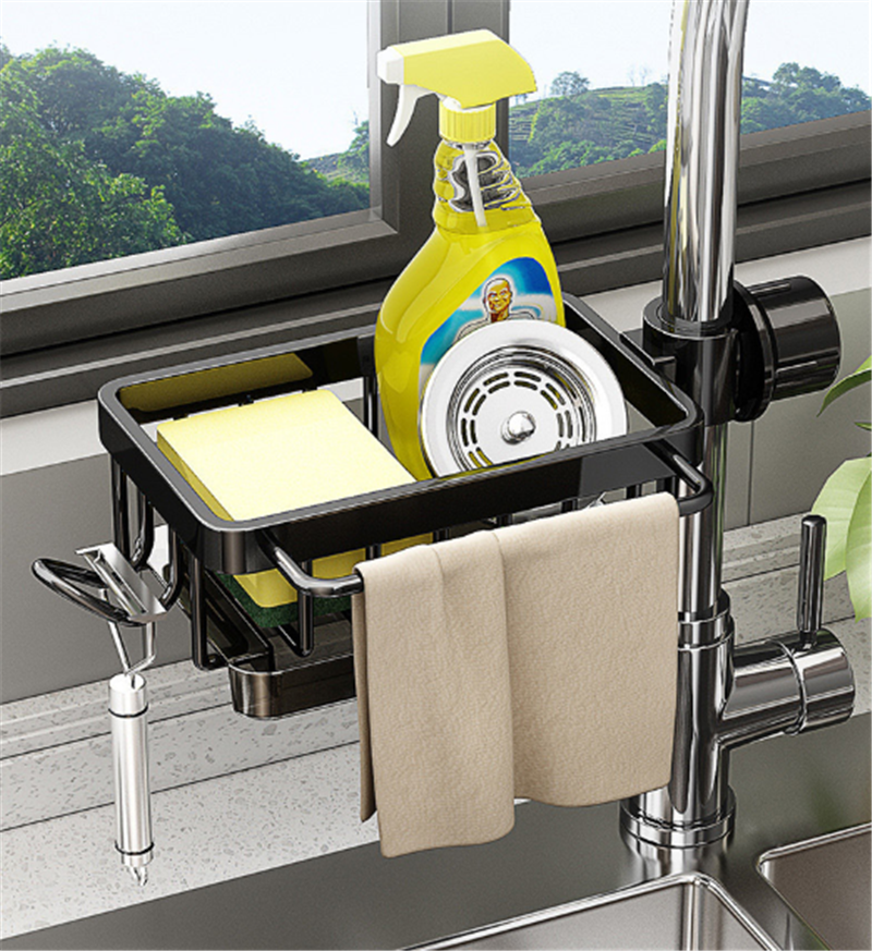 Faucet Storage Drain Rack for Kitchen
